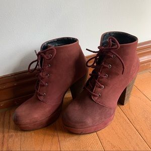 Steve Madden Raspy leather platform heeled boot